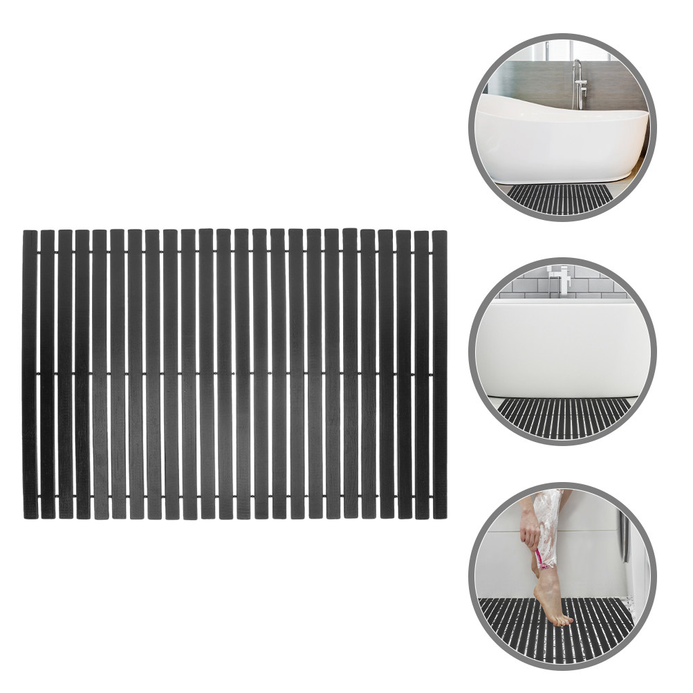 Bamboo Bath Mat - Tappetino da bagno in bambù antiscivolo,